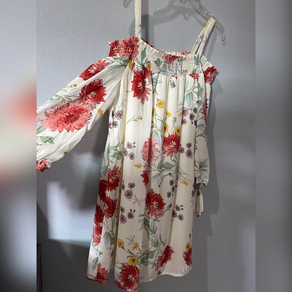 Off shoulder with sleeve dress